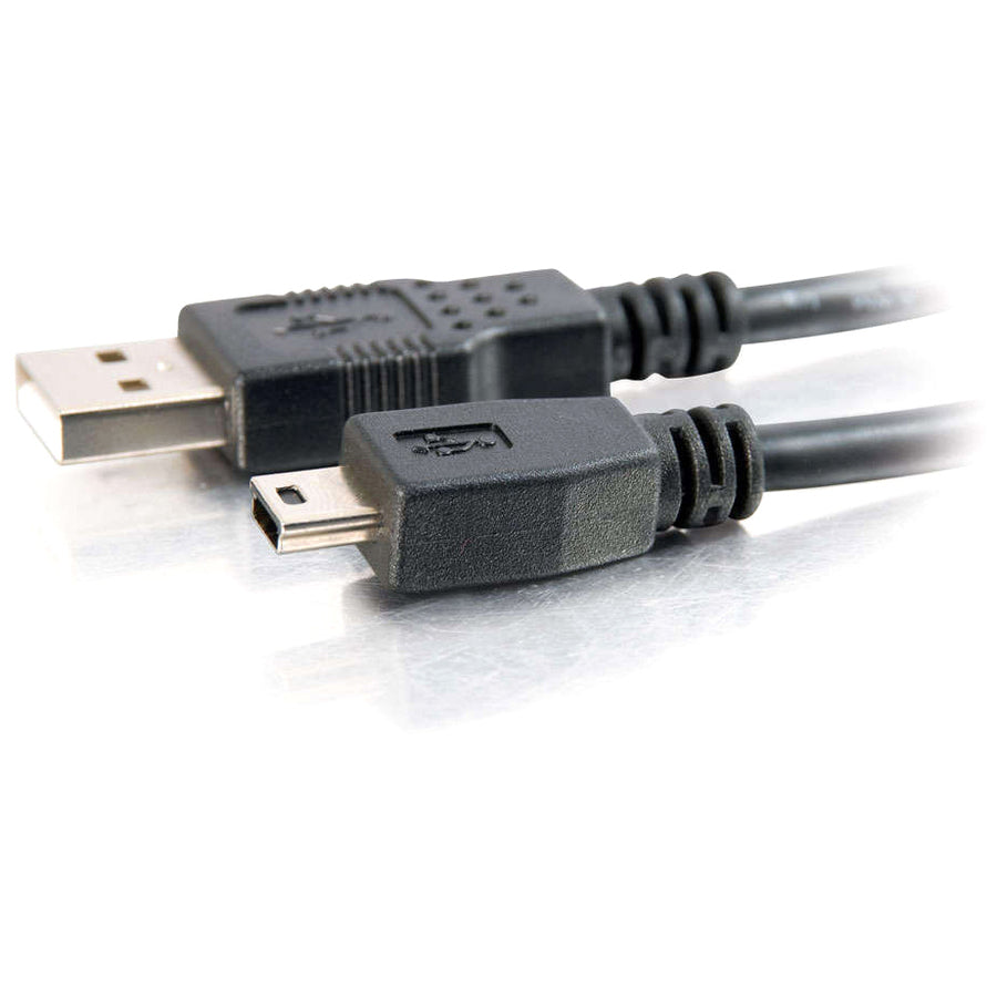 Left Image for C2G 3.3ft (1m) USB 2.0 A to Mini-B Cable - USB A to B - Black