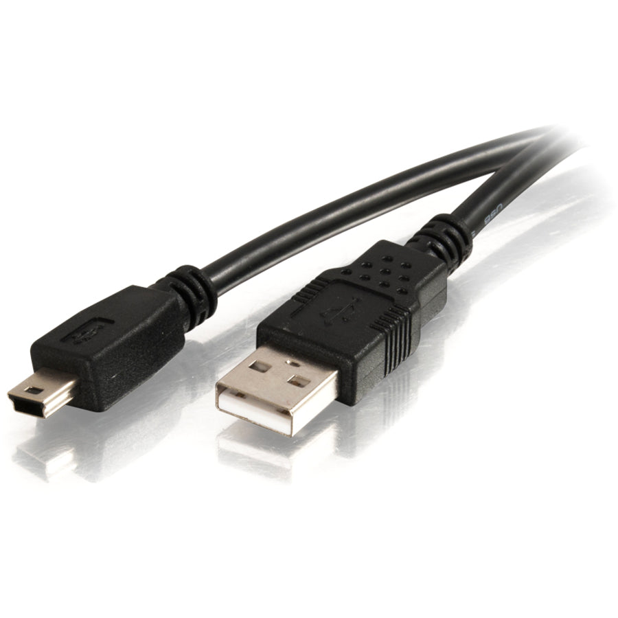 Alternate-Image4 Image for C2G 2m (6.6ft) USB 2.0 Cable - USB Cable - USB-A Male to USB Mini-B Male - Black