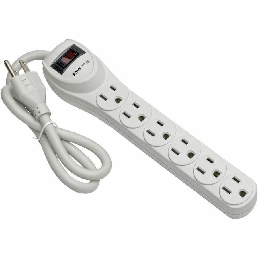 Alternate-Image7 Image for Eaton Tripp Lite Series Protect It! 6-Outlet Home Computer Surge Protector, 2 ft. (0.61 m) Cord, 180 Joules