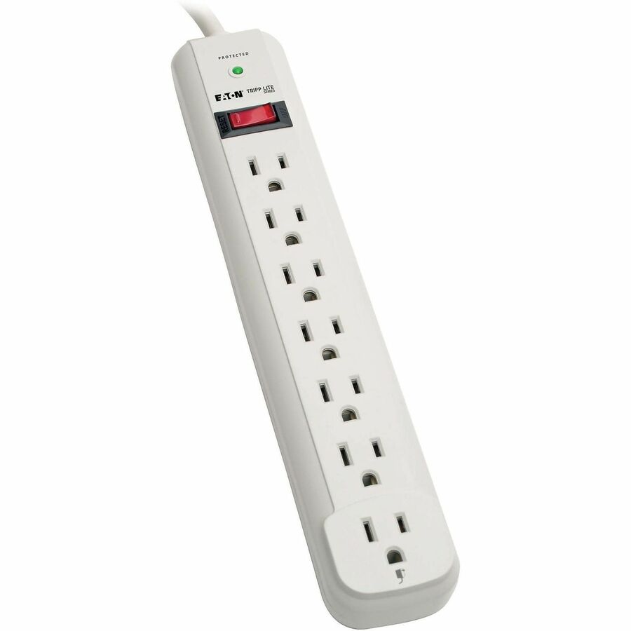 Right Image for Eaton Tripp Lite Series Protect It! 7-Outlet Surge Protector, 6 ft. Cord, 1080 Joules, Diagnostic LED, Light Gray Housing