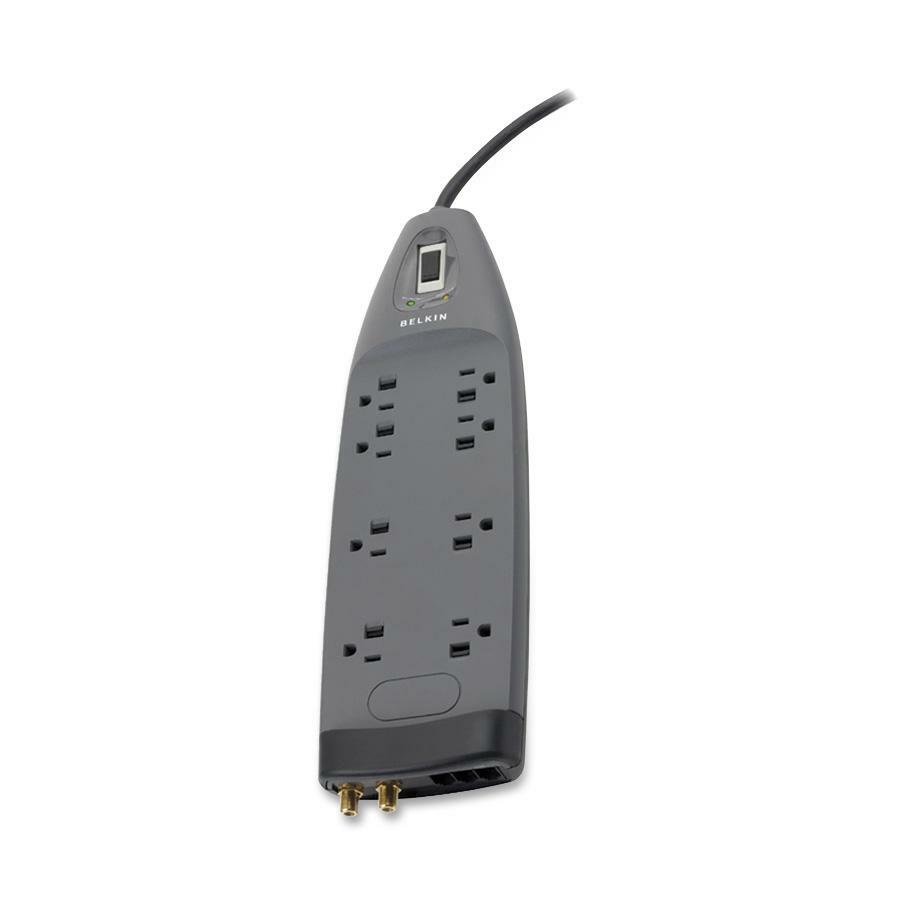 Main Image for Belkin 8 Outlet Surge Protector with 6ft Power Cord for Home, Office, Travel, Computer Desktop - Black - 3550 Joules