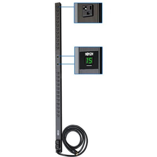 Alternate-Image1 Image for Eaton Tripp Lite Series 2.9kW Single-Phase Local Metered PDU, 120V Outlets (24 5-15/20R), L5-30P, 10 ft. (3.05 m) Cord, 0U Vertical