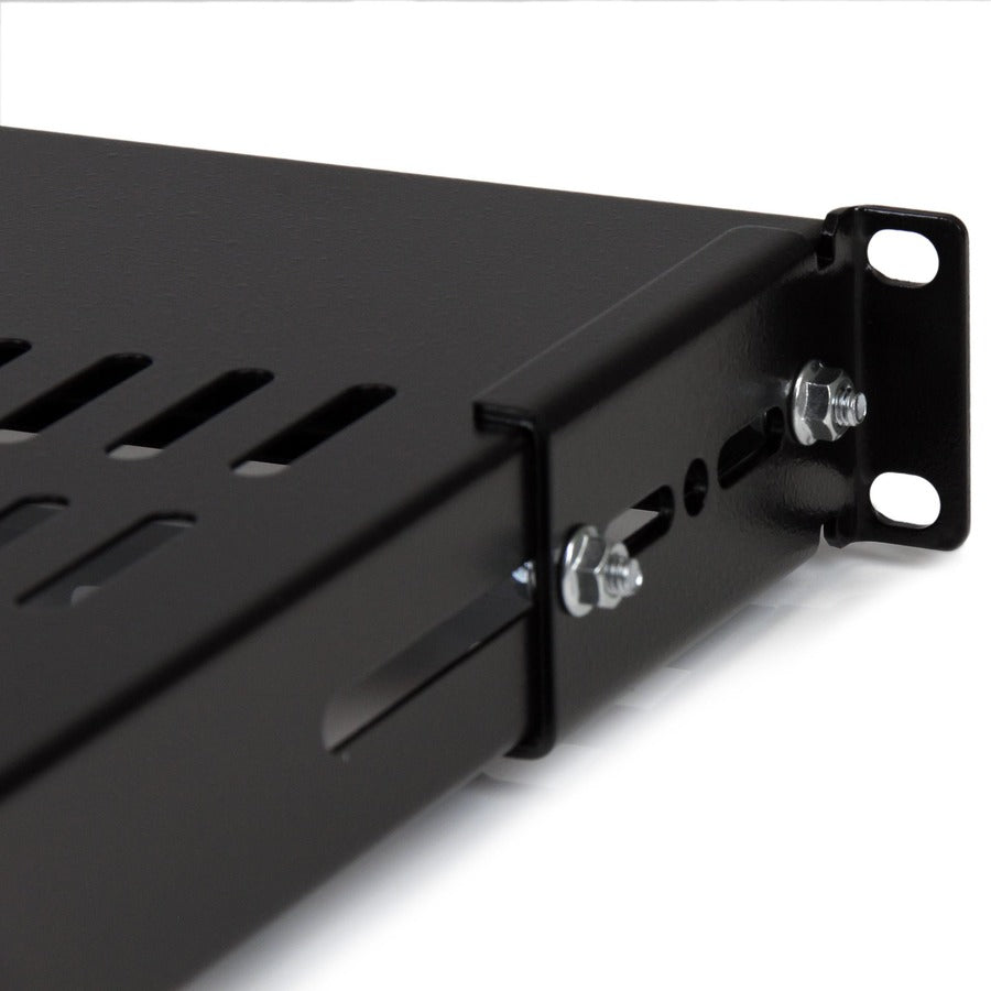 Alternate-Image2 Image for StarTech.com 1U Adjustable Mounting Depth Vented Rack Mount Shelf - 175lbs / 80kg