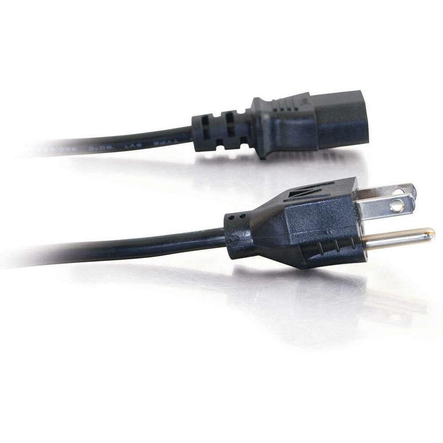Right Image for C2G 2ft Universal Power Cord - 16 AWG - NEMA 5-15P to IEC320C13