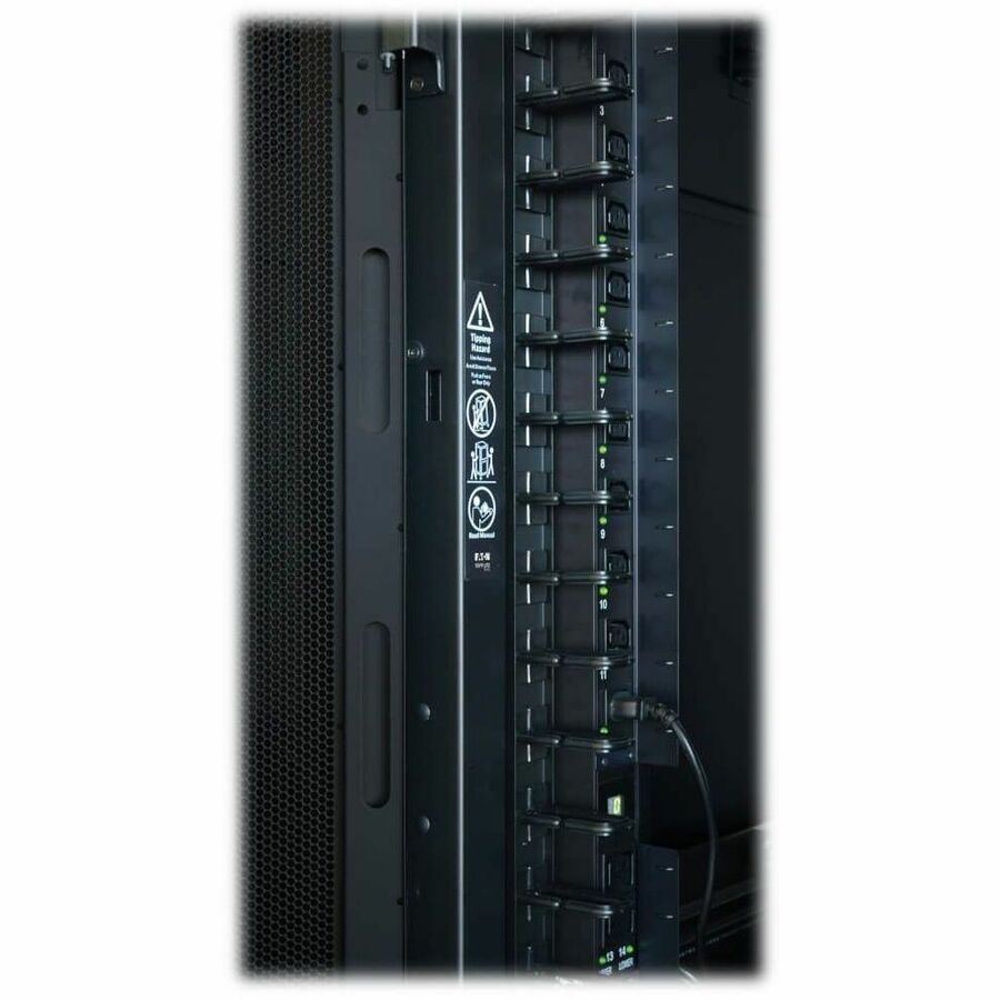 Alternate-Image1 Image for Eaton Tripp Lite Series SmartRack 6 ft. (1.83 m) Vertical Cable Manager - Flexible ring type & toolless mounting