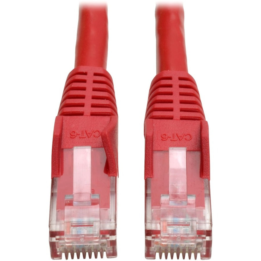 Main Image for Eaton Tripp Lite Series Cat6 Gigabit Snagless Molded (UTP) Ethernet Cable (RJ45 M/M), PoE, Red, 1 ft. (0.31 m)