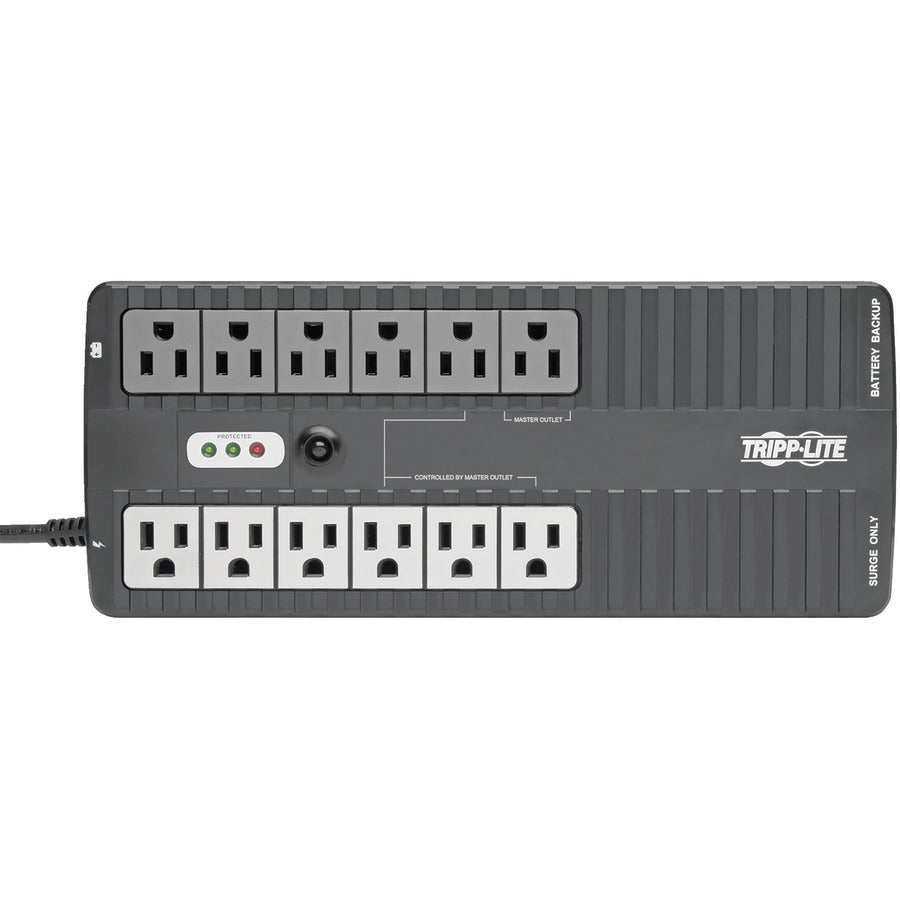 Top Image for Eaton Tripp Lite Series 750VA 450W Standby UPS - 12 NEMA 5-15R Outlets, 120V, 50/60 Hz, 5-15P Plug, ENERGY STAR, Desktop/Wall