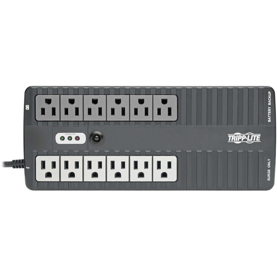 Top Image for Eaton Tripp Lite Series 750VA 450W Standby UPS - 12 NEMA 5-15R Outlets, 120V, 50/60 Hz, USB, 5-15P Plug, Desktop / Wall Mount
