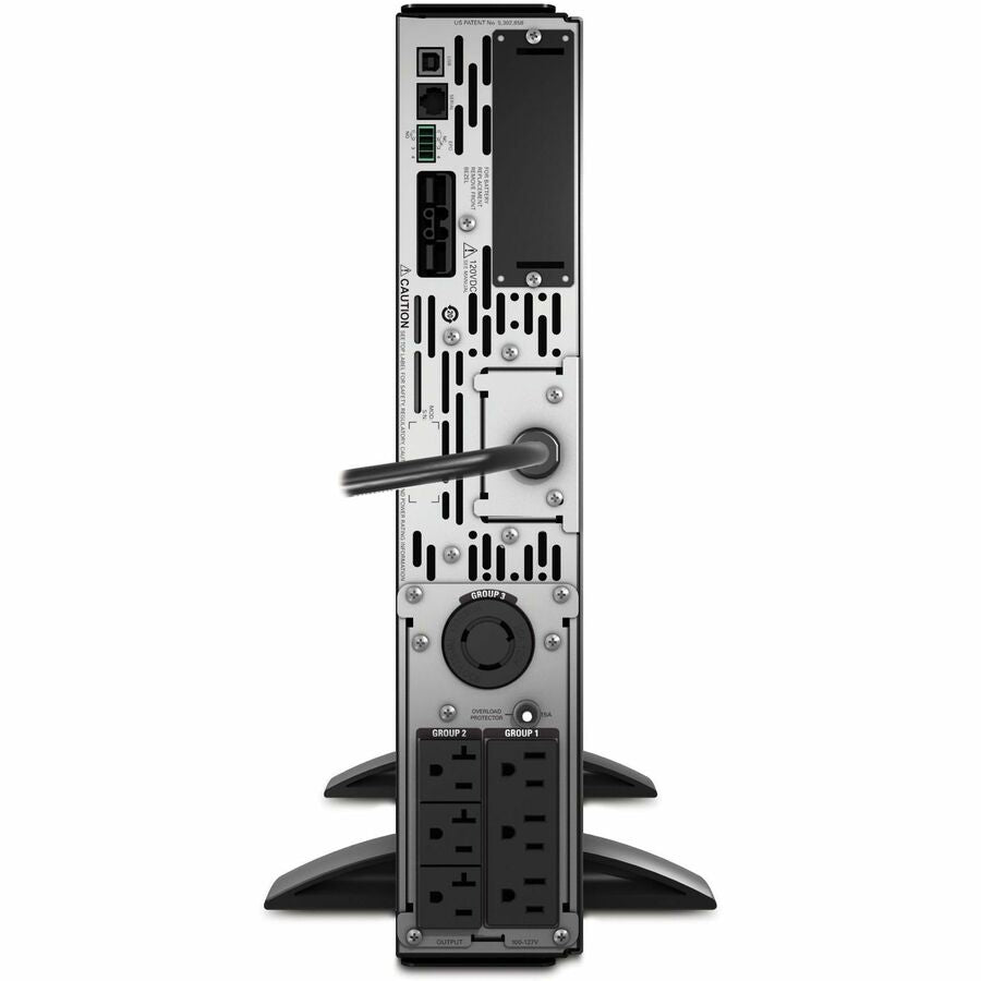 Rear Image for APC Smart-UPS X, Line Interactive, 2000VA, Rack/tower convertible 2U, 100V-127V, 3x 5-15R+3x 5-20R+1x L5-20R NEMA, SmartSlot, Extended runtime