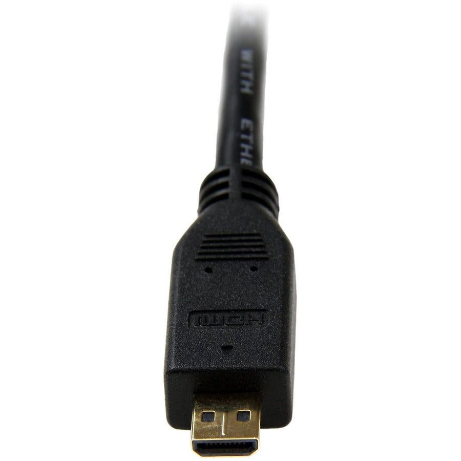Alternate-Image4 Image for StarTech.com 6ft Micro HDMI to HDMI Cable with Ethernet, 4K High Speed Micro HDMI Type-D Device to HDMI Monitor Adapter/Converter Cord