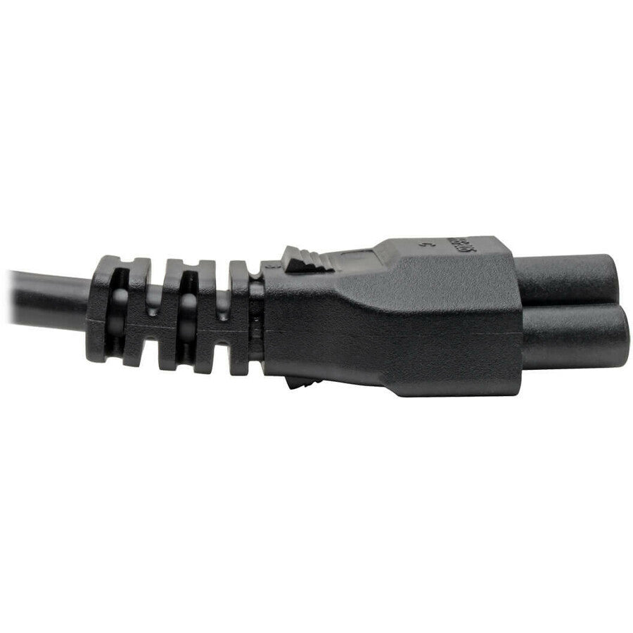 Alternate-Image3 Image for Eaton Tripp Lite Series 3-Slot Power Cord, NEMA 5-15P to C5 - Laptop/Notebook, 7A, 125V, 18 AWG, 6 ft. (1.8 m), Black
