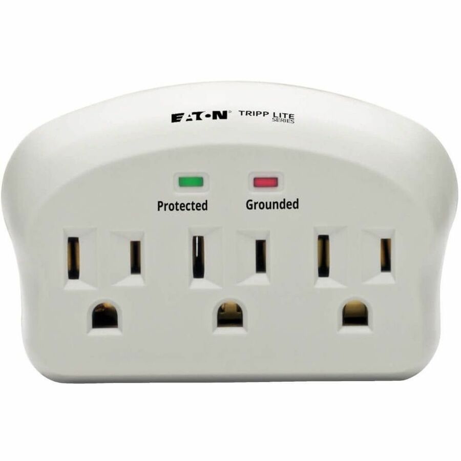 Alternate-Image5 Image for Eaton Tripp Lite Series Protect It! 3-Outlet Surge Protector, Direct Plug-In, 660 Joules, 2 Diagnostic LEDs