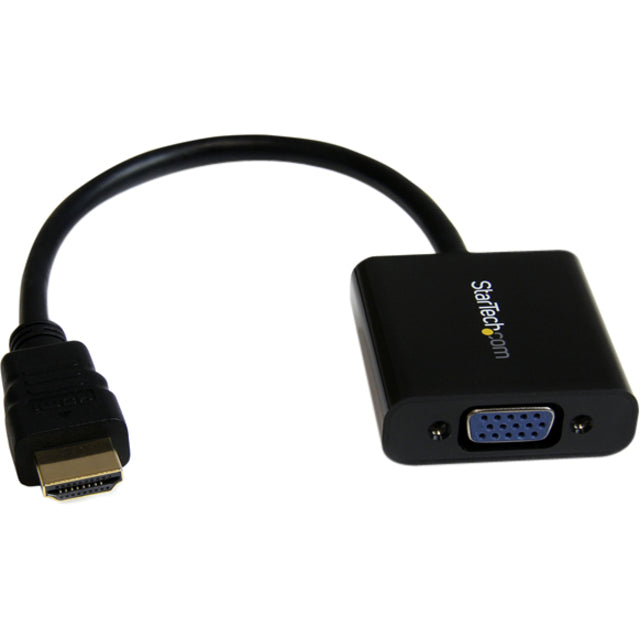 Front Image for StarTech.com HDMI to VGA Adapter - 1080p - 1920 x 1080 - Black - HDMI Converter - VGA to HDMI Monitor Adapter