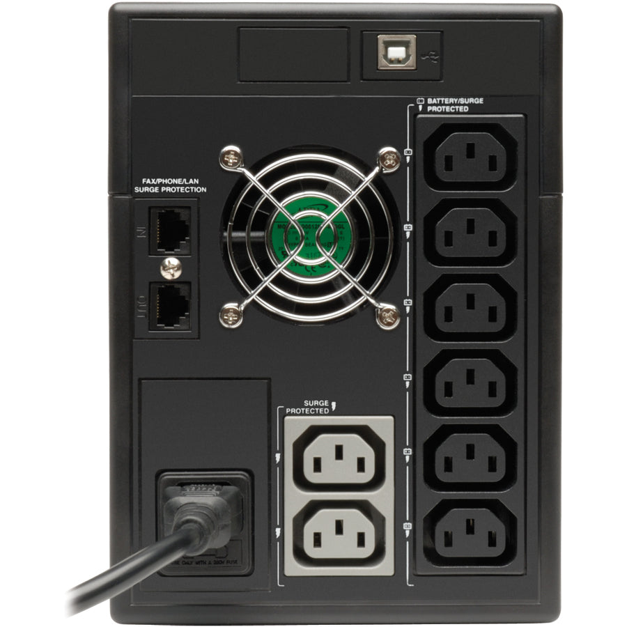 Rear Image for Eaton Tripp Lite Series SmartPro 230V 1.5kVA 900W Line-Interactive UPS, Tower, LCD, USB, 8 Outlets