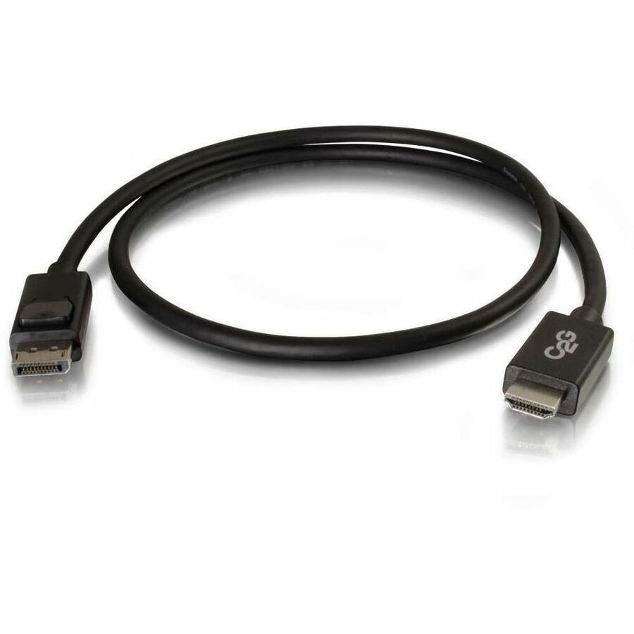 Alternate-Image5 Image for C2G DisplayPort Male to HDMI Male Adapter Cable - 6ft, 1080p Resolution, 30V - Black