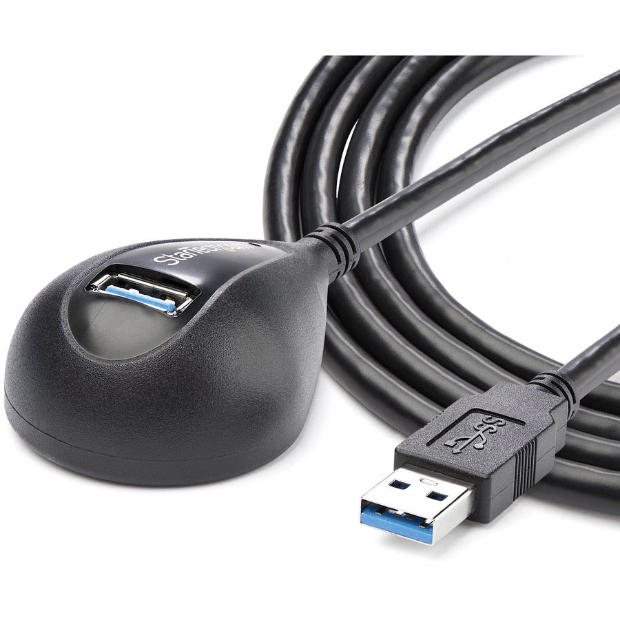 Alternate-Image3 Image for StarTech.com 5 ft Black Desktop SuperSpeed USB 3.0 (5Gbps) Extension Cable - A to A M/F