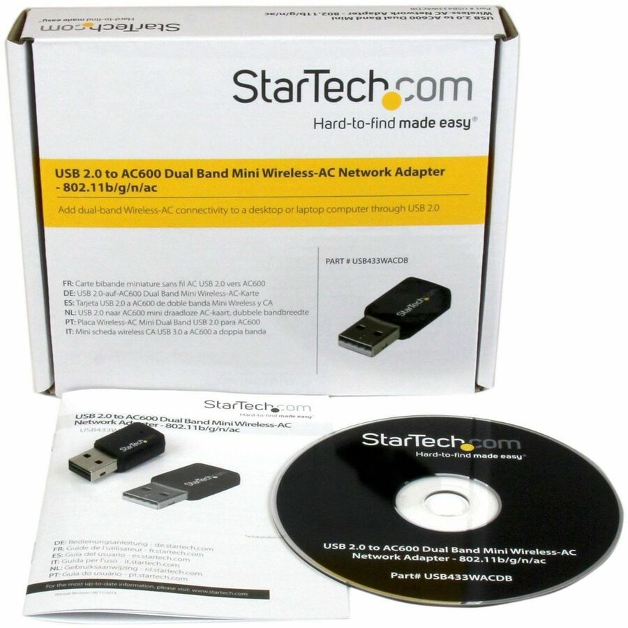 Alternate-Image3 Image for StarTech.com USB 2.0 AC600 Mini Dual Band Wireless-AC Network Adapter - 1T1R 802.11ac WiFi Adapter