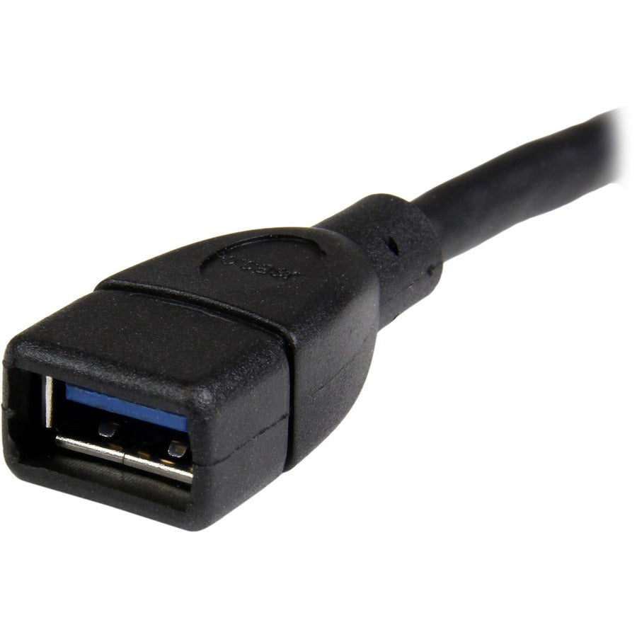 Alternate-Image2 Image for StarTech.com 6in Black USB 3.0 (5Gbps) Extension Adapter Cable A to A - M/F