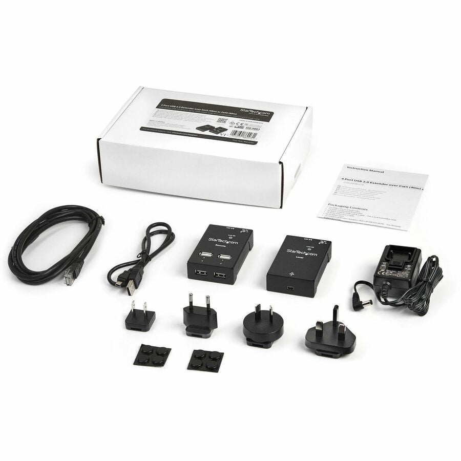 Alternate-Image5 Image for StarTech.com 4 Port USB 2.0-Over-Cat5-or-Cat6 Extender - up to 130ft (40m)