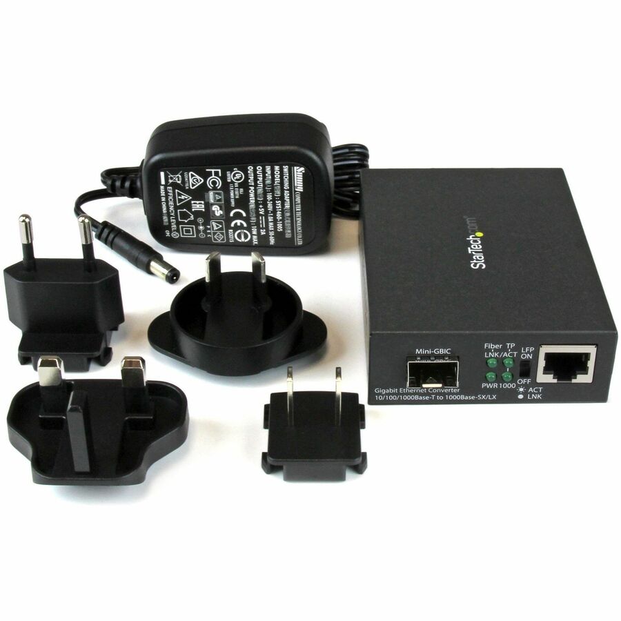 Alternate-Image3 Image for StarTech.com Gigabit Ethernet Fiber Media Converter with Open SFP Slot - Supports 10/100/1000 Networks