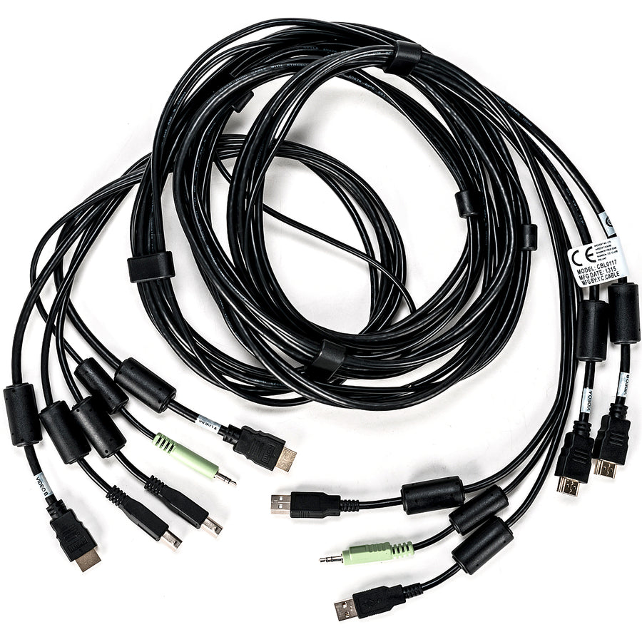 Alternate-Image2 Image for Vertiv Avocent USB Keyboard and Mouse, Dual HDMI and Audio Cable, 10 ft. for Vertiv Avocent SV and SC Series Switches