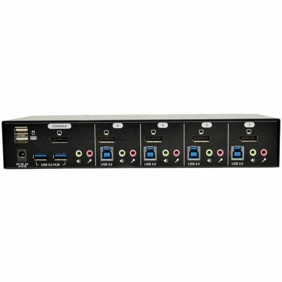 Rear Image for Eaton Tripp Lite Series 4-Port DisplayPort KVM Switch with Audio, Cables and USB 3.0 SuperSpeed Hub