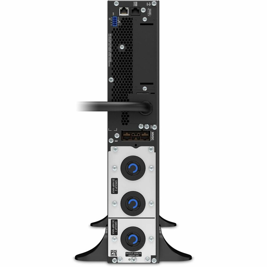 Rear Image for APC Smart-UPS On-Line, 3kVA, Tower, 208V, 2x L6-20R+1x L6-30R NEMA outlets, SmartSlot, Extended runtime, W/O rail kit