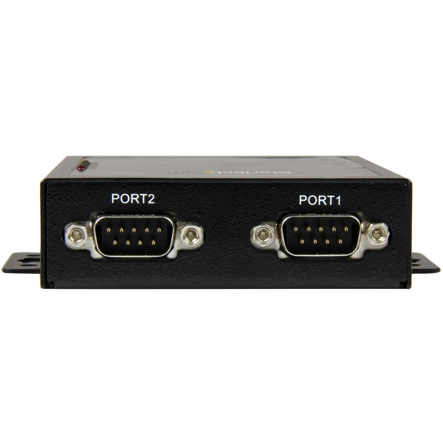 Rear Image for StarTech.com 2 Port Serial-to-IP Ethernet Device Server - RS232 - Metal and Mountable - Serial Device Server