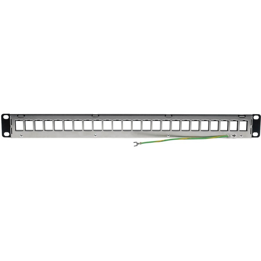 Rear Image for Eaton Tripp Lite Series 24-Port 1U Rack-Mount Shielded Blank Keystone/Multimedia Patch Panel, RJ45 Ethernet, USB, HDMI, Cat5e/6