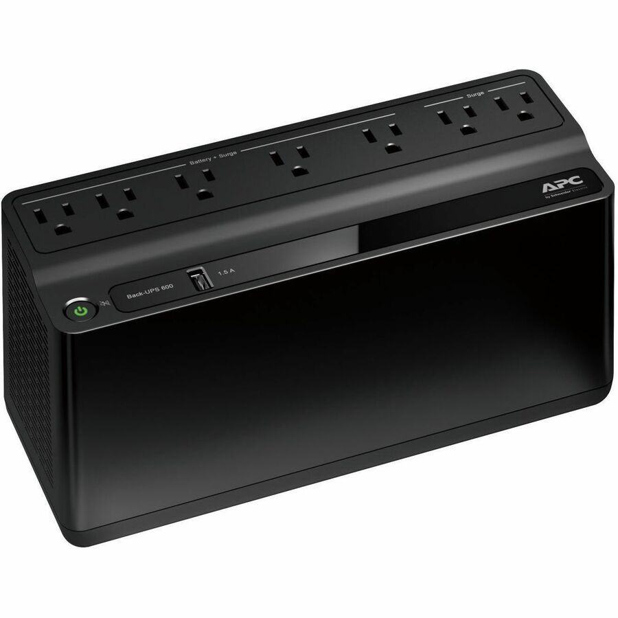 Right Image for APC Back-UPS 600VA, 120V, 1 USB charging port, 7 NEMA outlets (2 surge)