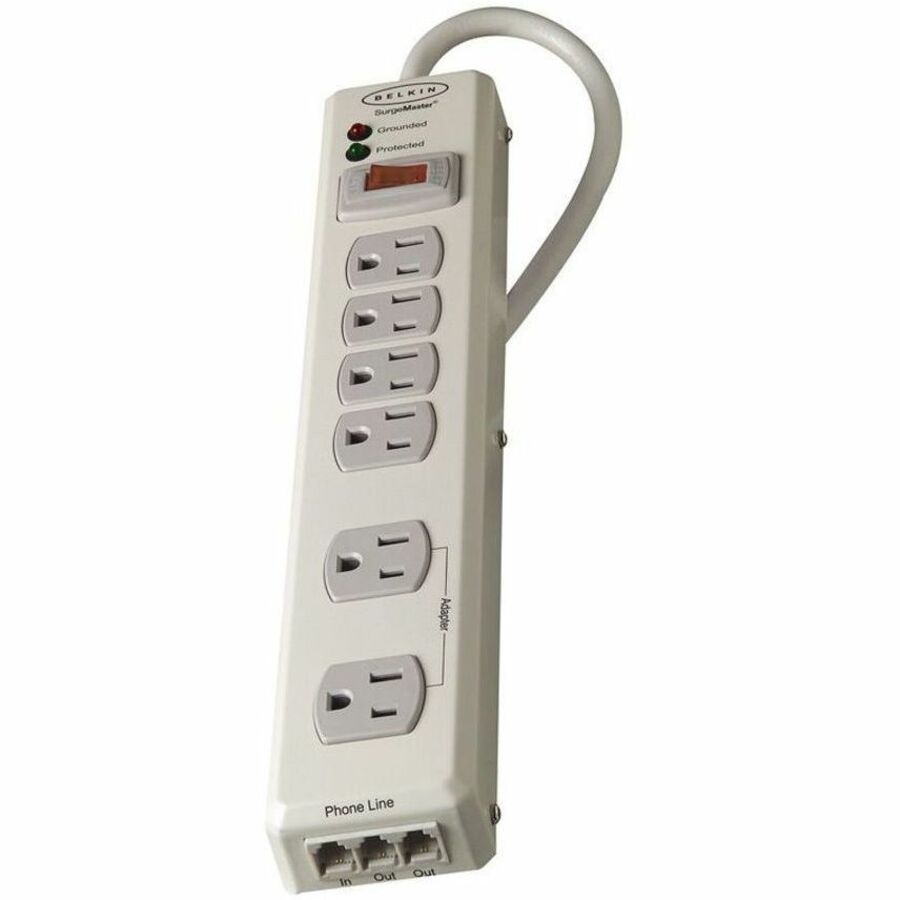 Main Image for Belkin 6 Outlet Metal Surge Protector with 6ft Power Cord -1240 Joules - Beige