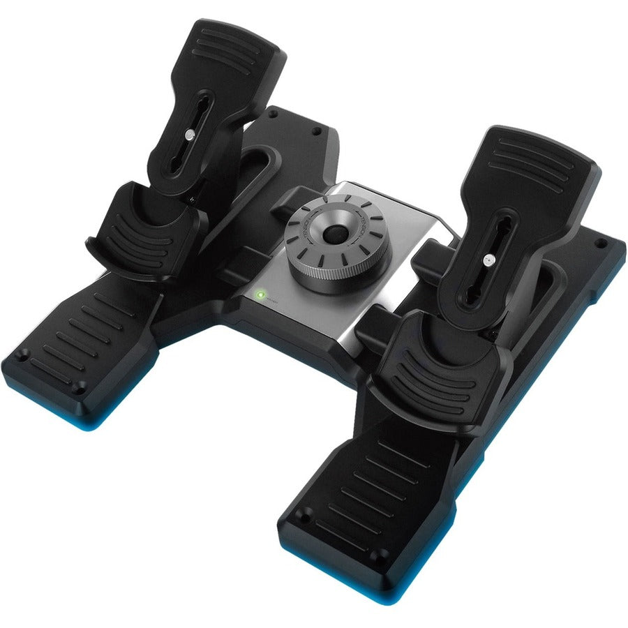 Left Image for Logitech G Flight Rudder Pedals Professional Simulation Rudder Pedals with Toe Brake