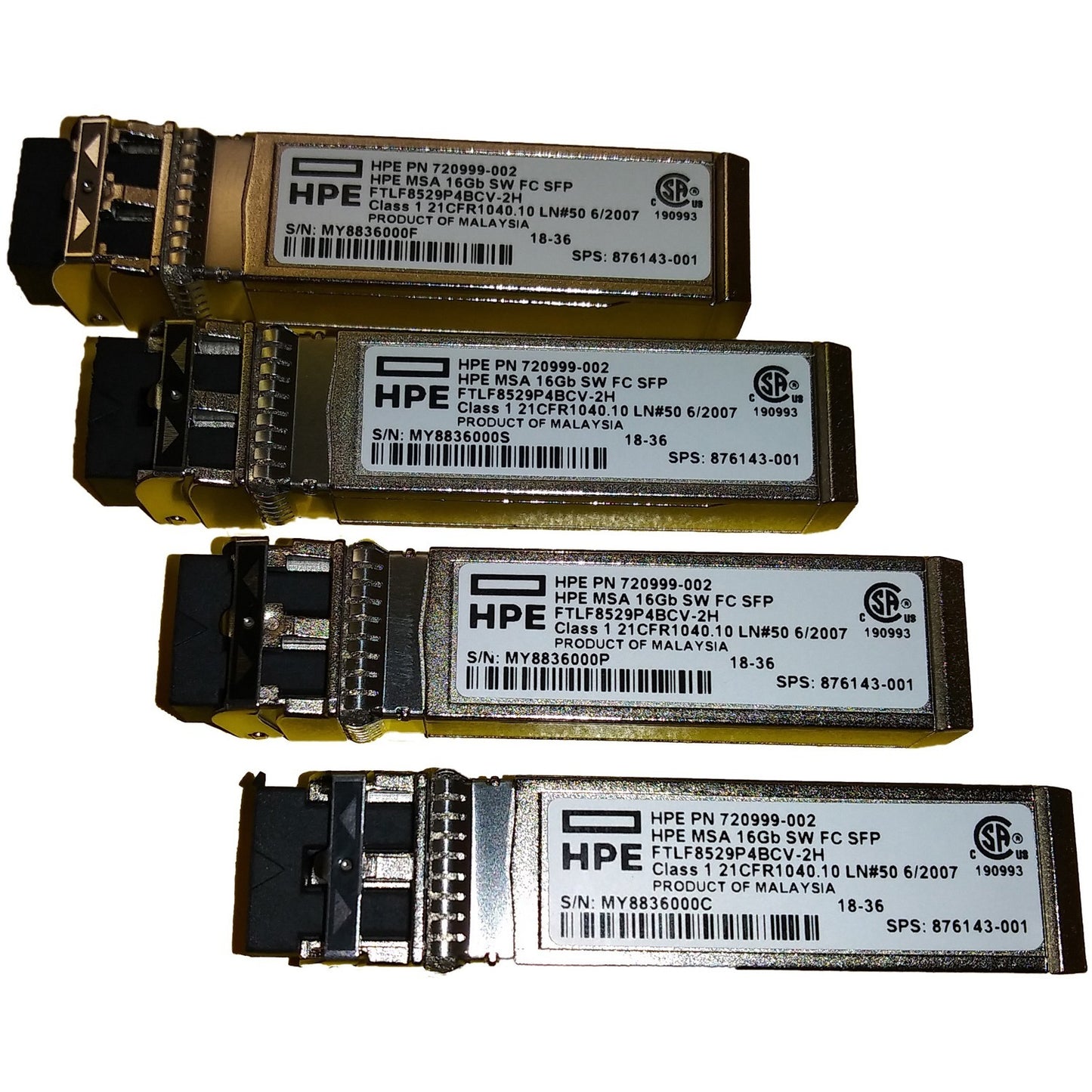 Main Image for HPE MSA 16Gb Short Wave Fibre Channel SFP+ 4-pack Transceiver