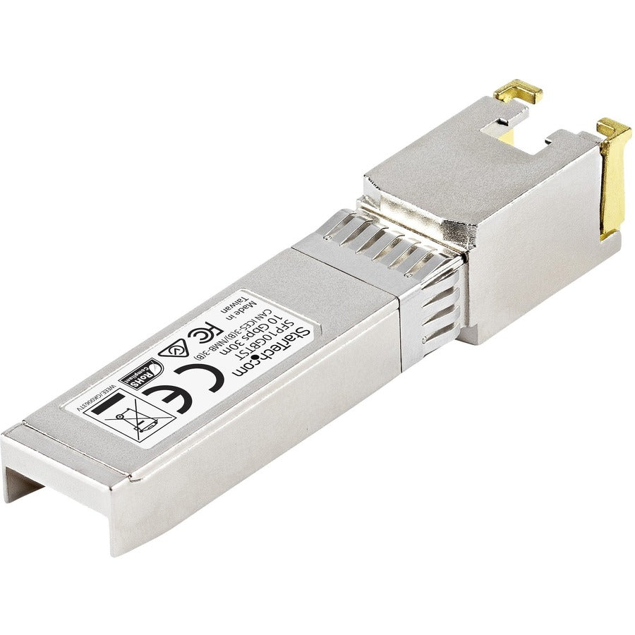 Right Image for StarTech.com MSA Uncoded SFP+ Module - 10GBASE-T - 10GE Gigabit Ethernet SFP+ SFP to RJ45 Cat6/Cat5e Transceiver Module - 30m