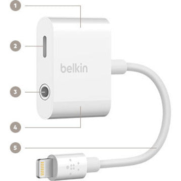 Alternate-Image9 Image for Belkin 3.5 mm Audio and Charge for iPhone and iPad Lightning Adapter