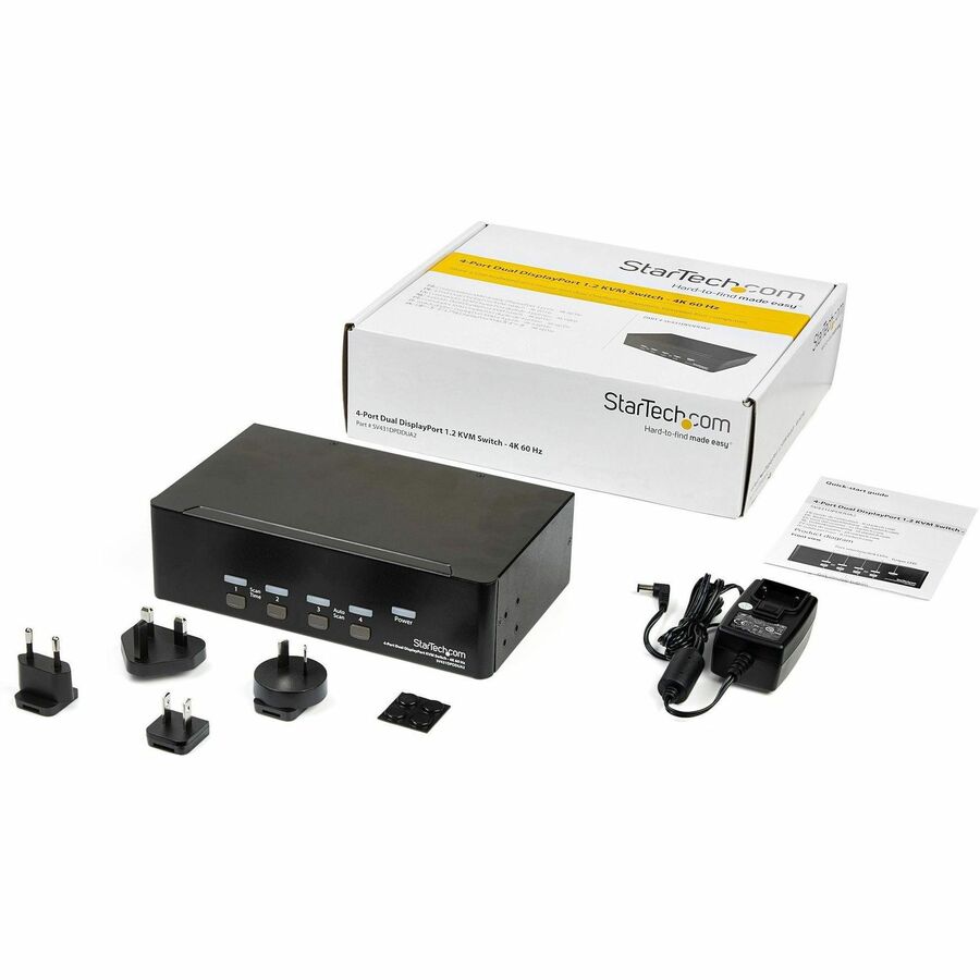 Alternate-Image4 Image for StarTech.com 4 Port Dual DisplayPort KVM Switch - DisplayPort 1.2 KVM - 4K 60Hz