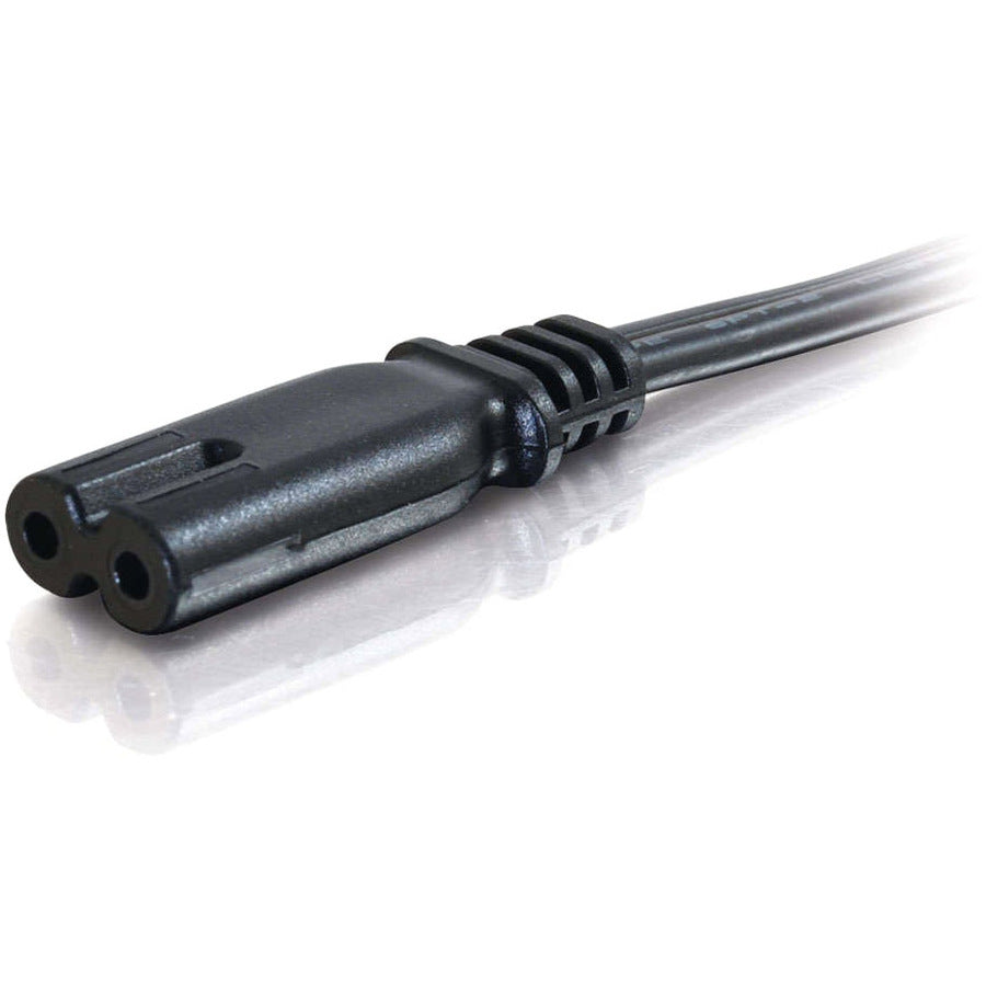 Alternate-Image2 Image for C2G 6ft Power Cord - Non Polarized Power Cord - NEMA 1-15P to IEC320C7