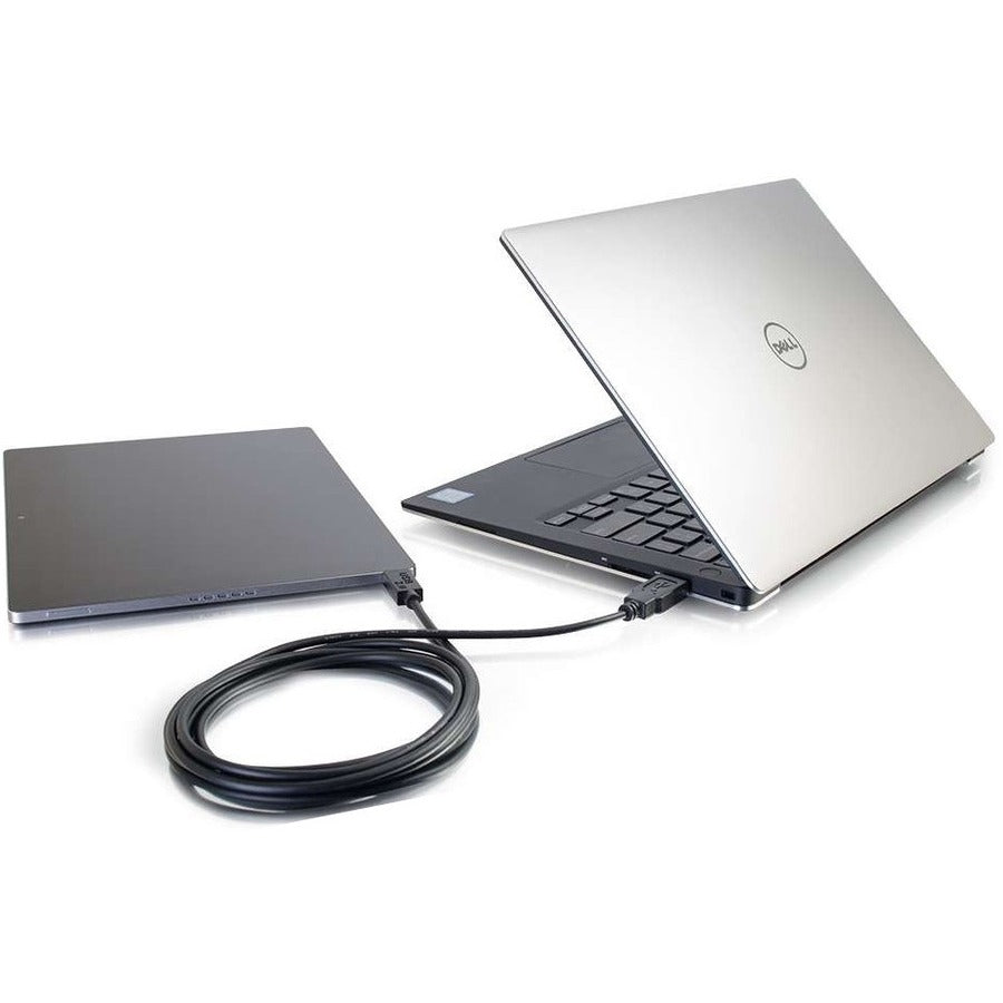 Alternate-Image7 Image for C2G 3ft (0.9m) USB 2.0 USB-C to USB-A Cable M/M - Black