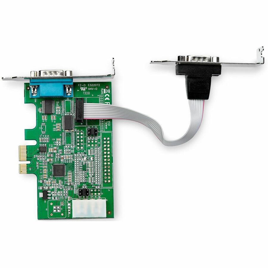 Top Image for StarTech.com 2-port PCI Express RS232 Serial Adapter Card - PCIe Serial DB9 Controller Card 16950 UART - Low Profile - Windows and Linux