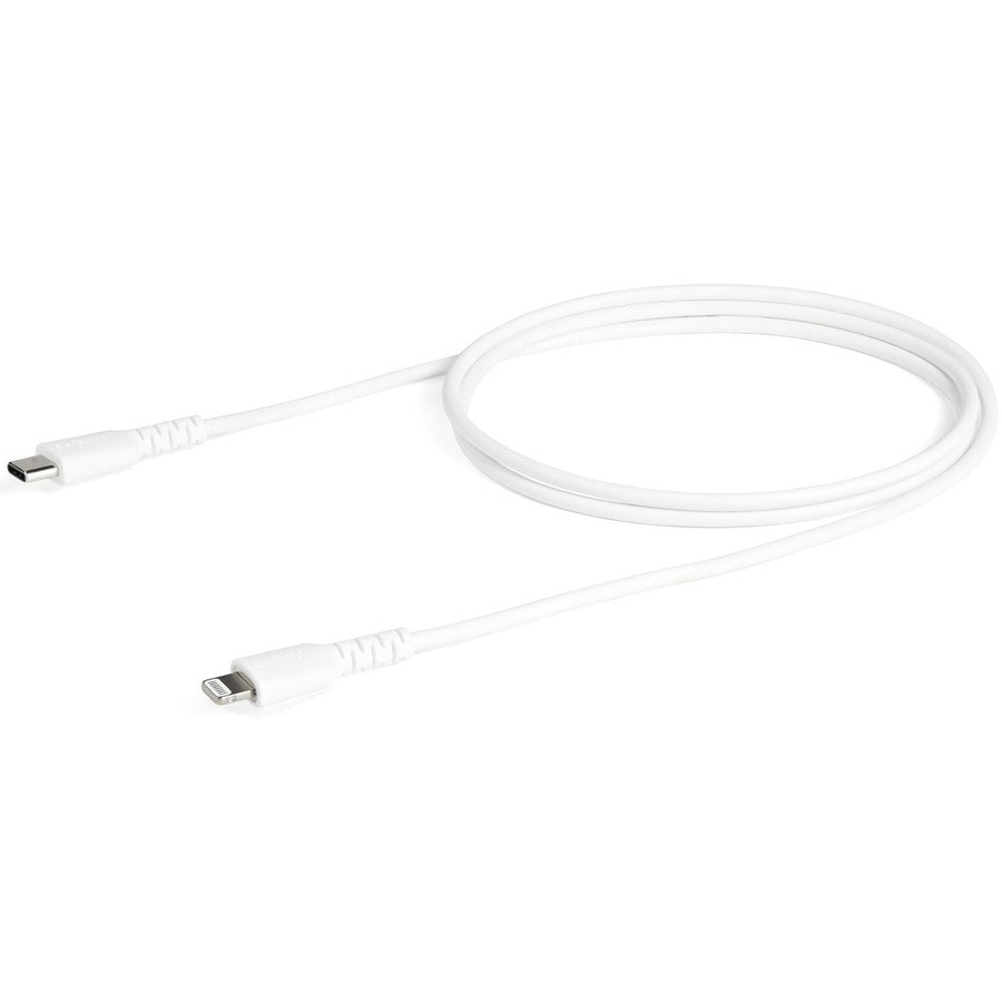 Alternate-Image3 Image for StarTech 3 foot/1m Durable White USB-C to Lightning Cable, Rugged Heavy Duty Charging/Sync Cable for Apple iPhone/iPad MFi Certified