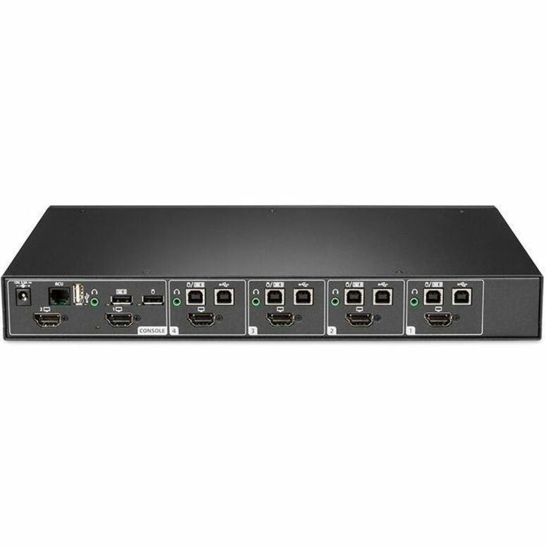 Alternate-Image4 Image for Vertiv Avocent Cybex Secure Desktop KVM Switch, 4 Port, Common Access Card, Touch Screen Support, NIAP Version 4.0, TAA Compliant (SCM145DPH-400)