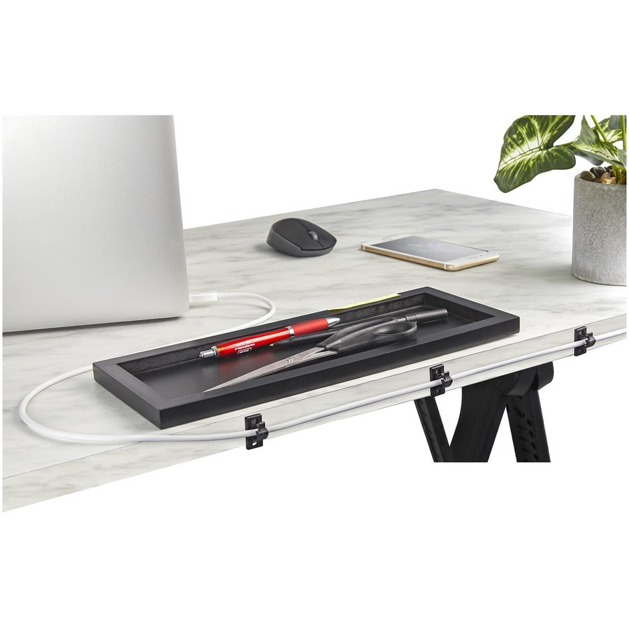 Alternate-Image6 Image for StarTech.com 100 Self Adhesive Cable Management Clips - Ethernet/Network Cable/Office Desk Cord Organizer - Sticky Wire Holder/Clamp Black