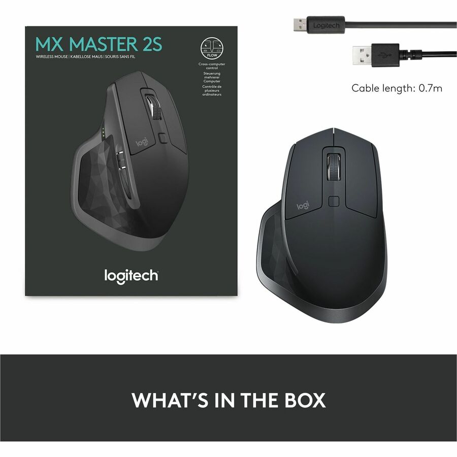 Alternate-Image9 Image for Logitech MX Master 2S Bluetooth Edition Wireless Mouse, Multi-Surface, Hyper-Fast Scrolling, Ergonomic, Graphite