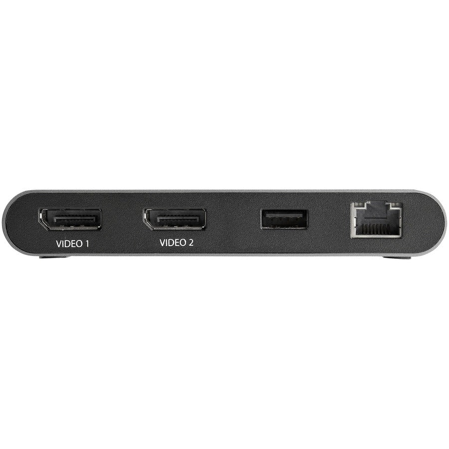 Alternate-Image3 Image for StarTech.com Thunderbolt 3 Mini Dock - Portable Dual Monitor TB3 Docking Station DisplayPort 4K 60Hz - 1x USB-A, GbE - 28cm (11") Cable