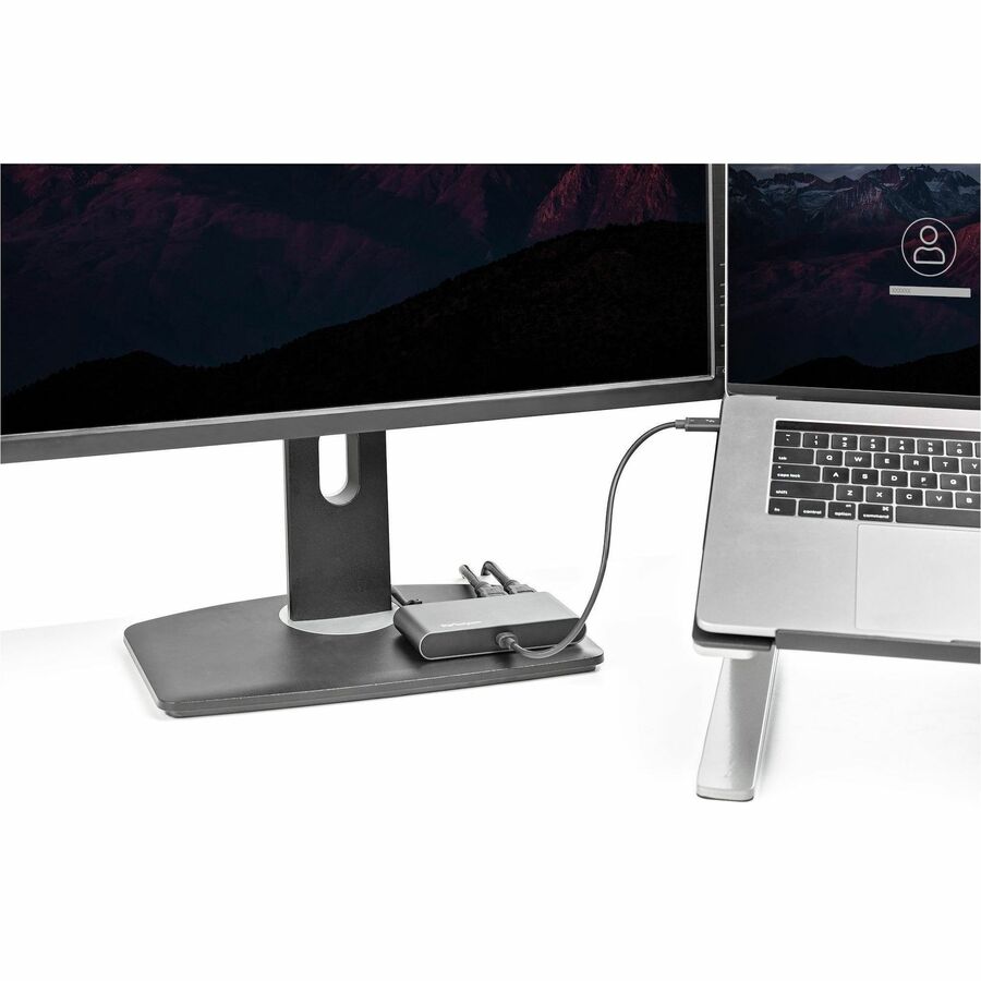 Alternate-Image5 Image for StarTech.com Thunderbolt 3 Mini Dock - Portable Dual Monitor TB3 Laptop Docking Station HDMI 4K 60Hz - 2x USB-A & GbE - 28cm (11") cable