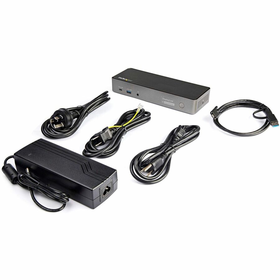 Alternate-Image9 Image for StarTech.com USB-C & USB-A Dock, Hybrid Triple Monitor Laptop Docking Station DisplayPort & HDMI 4K 60Hz/85W PD/6x USB/GbE, TAA