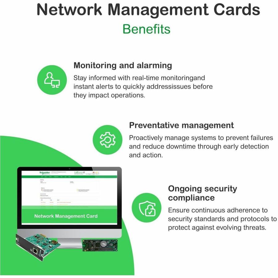Alternate-Image2 Image for Device monitoring and management, Network Management Cards, NMC3 with Environmental Monitoring and Modbus, secure remote UPS monitoring and management