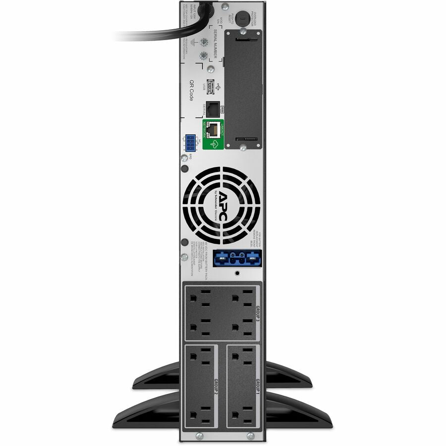 Rear Image for APC Smart-UPS X, Line Interactive, 1500VA, Rack/tower convertible 2U, 120V, 8x 5-15R NEMA, SmartConnect port, Extended runtime