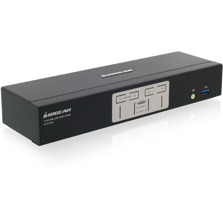 Right Image for IOGEAR 4-Port 4K KVMP Switch with HDMI Connection, USB 3.0 Hub, and Audio (TAA)