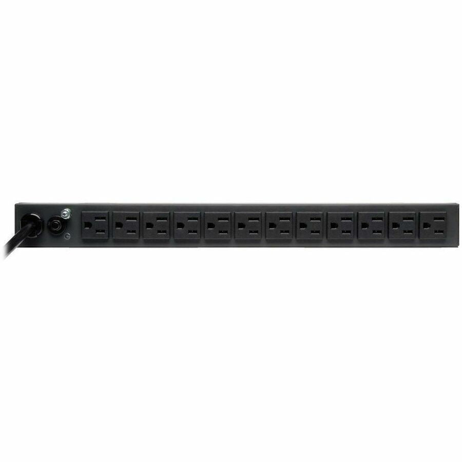 Rear Image for Eaton Tripp Lite Series 1.8kW 120V Single-Phase Basic PDU - 13 NEMA 5-15R Outlets, 5-15P Input, 6 ft. Cord, 1U Rack-Mount